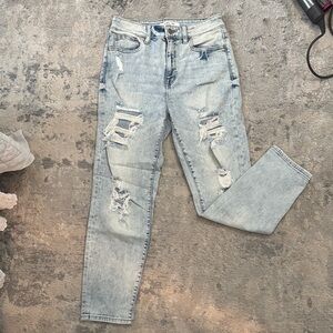 Light Blue Distressed Women's Jeans